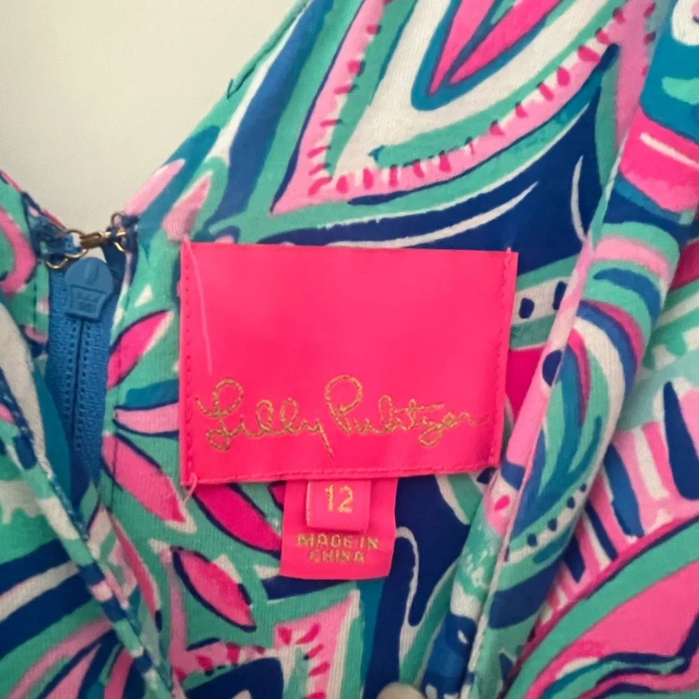 Lilly Pulitzer Pink and Blue Paisley Maxi Dress - Picture 6 of 8